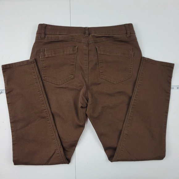 Democracy Ab Technology pants jeans size 10 brown slim skinny 1621 womens 32x26 - Picture 3 of 12